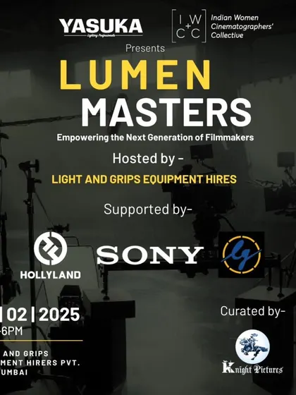 We partner with industry leaders like Yasuka, Sony, and the Indian Women Cinematographers' Collective to host premier training events. Our LUMEN MASTERS series is designed to empower the next generation of filmmakers through hands-on masterclasses.