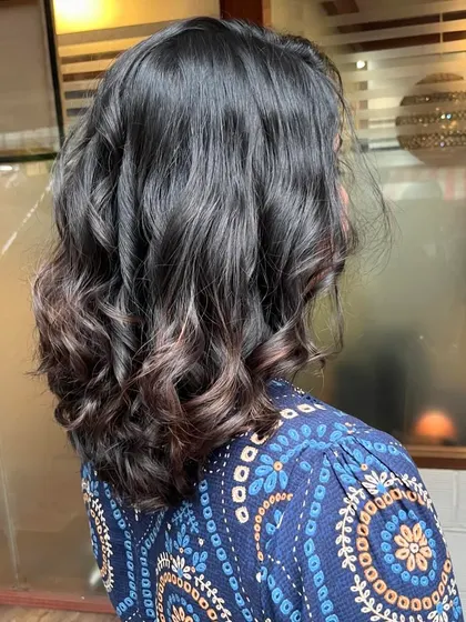 Amulya donated 12 inches of hair and got this stylish, tousled long bob in return.