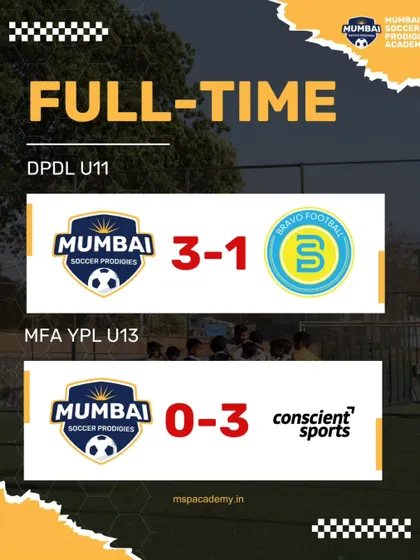 Weekend results, including a 3-1 win for the U11s and a 0-3 loss for the U13s.