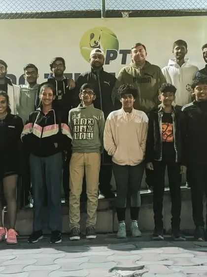 A group photo of my athletes during a visit to the Pro Tennis League (PTL). I believe in exposing my players to professional events to inspire them and show them the level they are working towards.