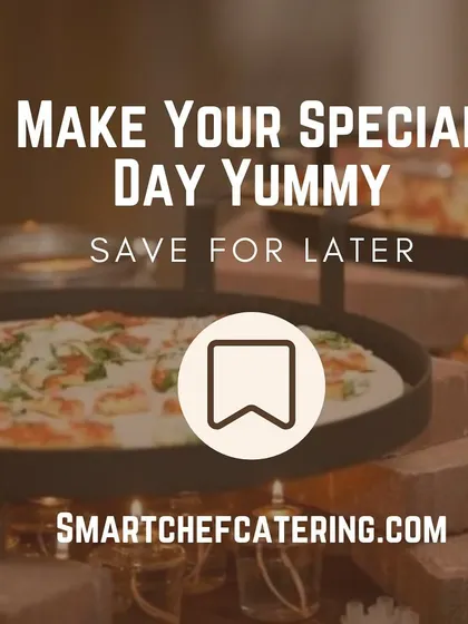 Make your special day yummy with our catering services. This image highlights our live pizza station, one of the many ways we can make your event unforgettable.