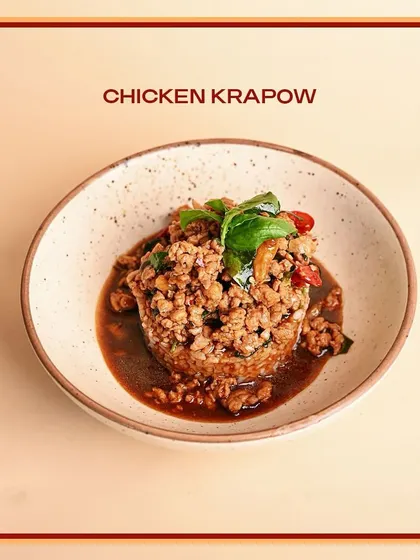 My Chicken Krapow, or Thai Basil Chicken, is a flavor explosion. Savory minced chicken is stir-fried with holy basil and chili, then served over rice for a perfect one-bowl meal.