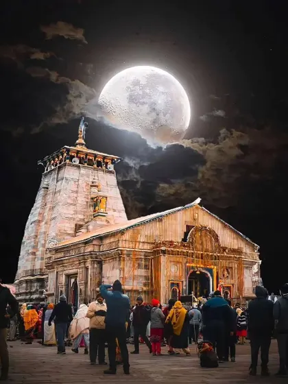 A magical night at Kedarnath temple. The spiritual energy here is palpable, and our trips are designed to let you experience this divine beauty to the fullest.