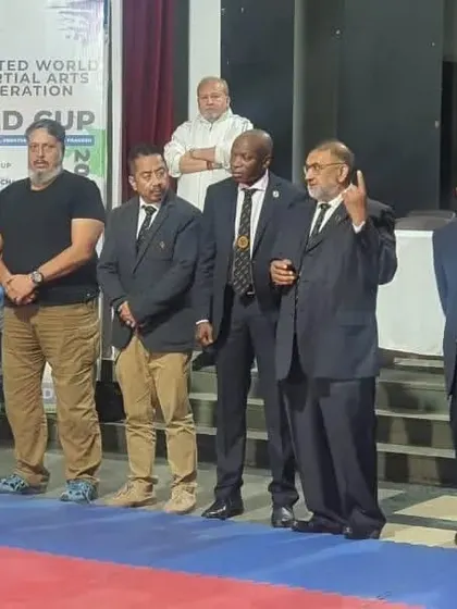 The lineup of international masters and officials at the UWMAF World Cup. It was an honor to be among them.