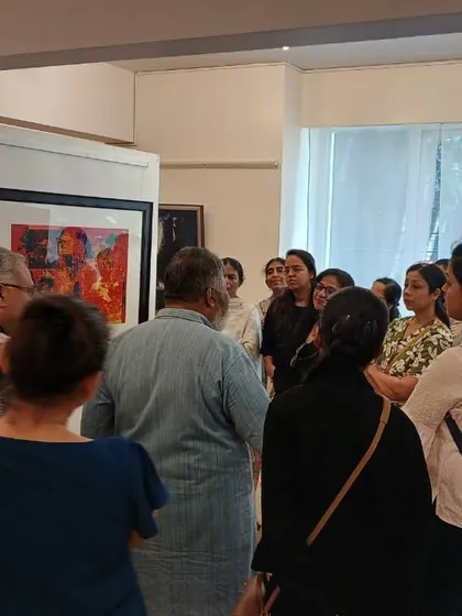 Students from the Indian Institute of World Culture during a guided tour of 'The Masters & The Modern'. We believe in making art accessible and educational for everyone.