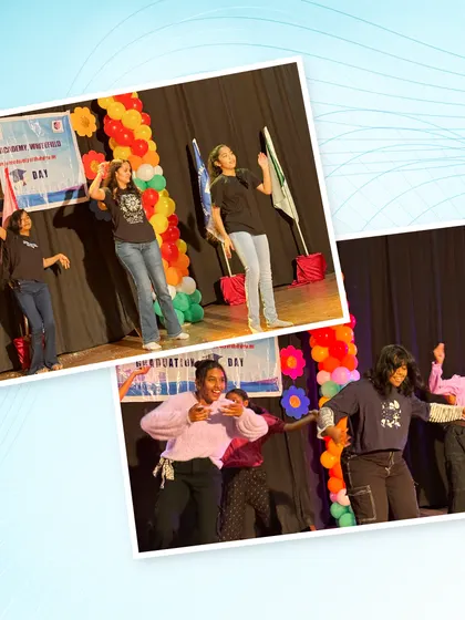 Our senior students entertain the audience with a high-energy dance performance, adding to the celebratory atmosphere of graduation day.