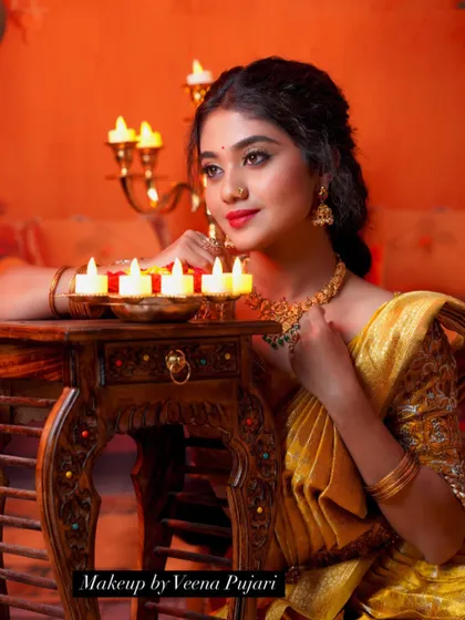Another portrait from the Deepavali series. The makeup is traditional and elegant, perfectly capturing the festive spirit.