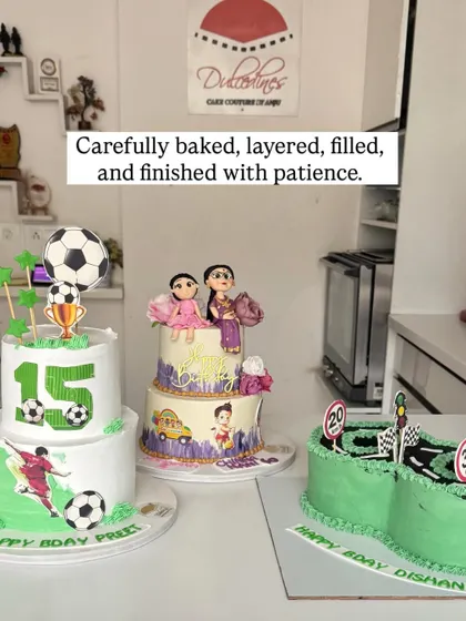 Each cake is carefully baked, layered, filled, and finished with patience.
