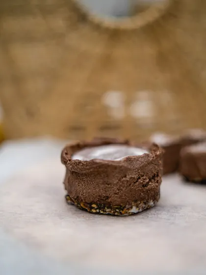 A close-up of the delicious chocolate dessert from our Cacao Supper Club. Each course was centered around Pascati cacao and dark chocolate.