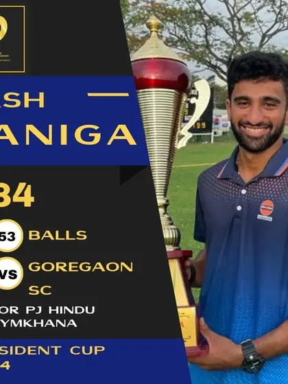 Jash Ganiga with a powerful knock of 84 in the President Cup 2024.