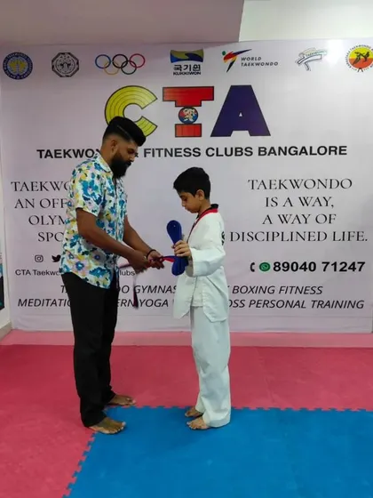 Presenting a new blue belt.