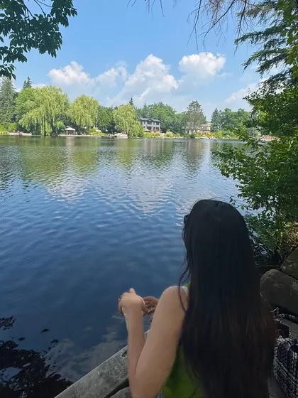 A quiet moment by the lake, enjoying the peaceful summer scenery in Ontario.