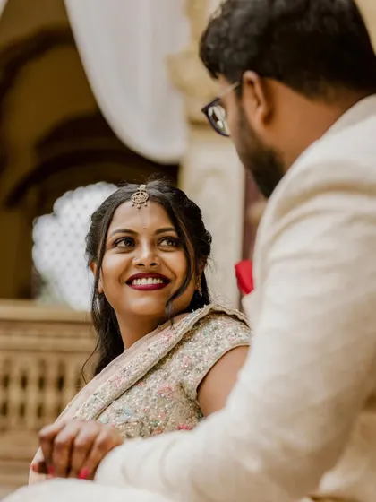 A happy moment from my engagement. This shows that my makeup style is not just for clients, it's my personal aesthetic too.