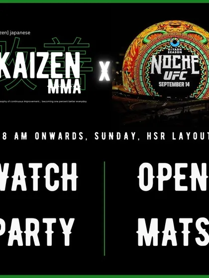 Watch party plus open mats. Enjoy the Noche UFC 306 card live with us, and then feel free to hit the bags or roll afterwards.