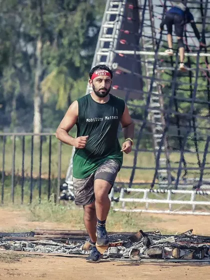 The fire jump at the Spartan Race. These events are a true test of strength, endurance, and mental grit.