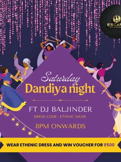 Poster for a special Dandiya Night event, showing my experience with festive and cultural celebrations. I encourage guests to dress up for the occasion.