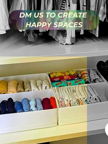 Drawer organization is a game-changer. Using simple dividers, we transform messy drawers into neat compartments for socks, undergarments, and small clothing items, making everything visible and accessible.