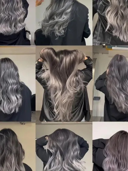Silver and grey tones are incredibly chic. Here are some examples of the stunning metallic and ash looks we can achieve.