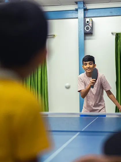 Non-stop rallies between two junior athletes. The competitive and fun environment helps them improve with every game.