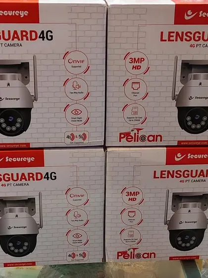 Stock of Secureye Lensguard 4G PT cameras, ready for deployment on projects that require robust, independent security solutions.