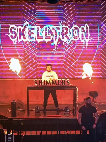 Standing on a huge stage with my logo and pyro. These are the shows I live for.