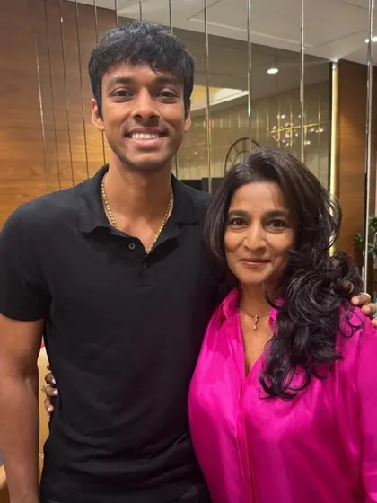 Our co-director Dr. Arlene Ghosh with badminton Olympian Chirag Shetty. We believe in learning from the best to provide the best coaching.