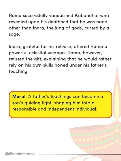 The moral here is that a father's teachings can become a son's guiding light, shaping him into a responsible and independent individual.
