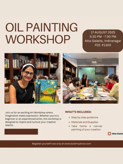 Unleash your inner artist surrounded by the inspiring energy of books. We host hands-on creative workshops, like this oil painting session, where beginners and experts alike can learn a new skill in a relaxed and friendly setting, with all materials provided.