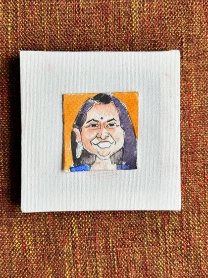 A flat lay of my mini portrait of Swati.