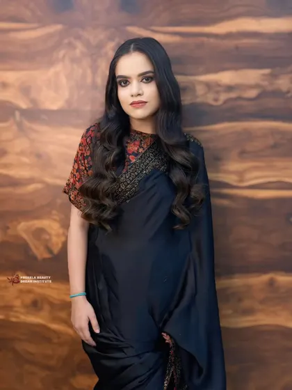 The complete look, exuding confidence and grace. Perfect for a formal event or a special celebration.