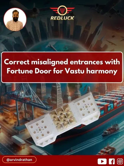 If your travel agency has a misaligned entrance, it can block business flow. I recommend using a Fortune Door to correct this Vastu dosha. This tool creates a harmonious and inviting entrance that attracts prosperity.