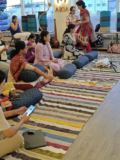 Community and connection are at the heart of our workshops. Women gather to listen and share, creating a network of support and understanding.
