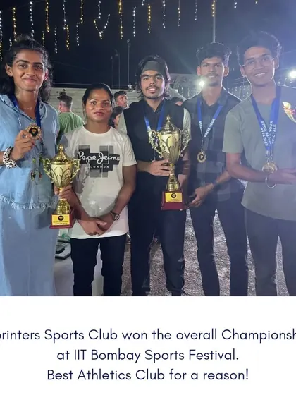 We celebrate team success. Winning the Overall Championship at the IIT Bombay Sports Festival is a testament to the collective hard work and talent of every single athlete in our club.