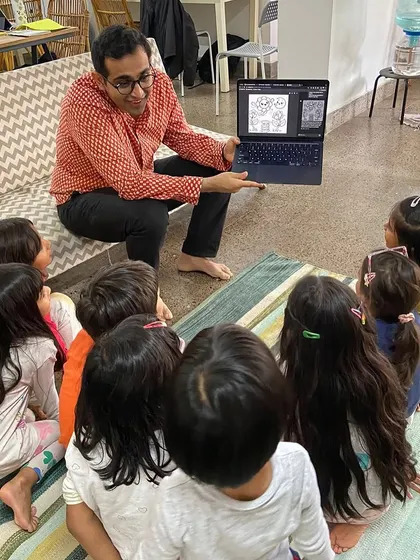 A father introduces our kindergarteners to the world of AI, using it to create a story and coloring sheets with them. It was a fantastic way to introduce a complex topic in a playful and accessible manner.