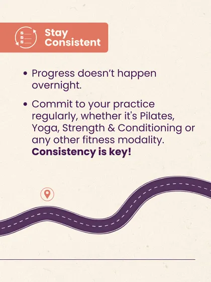 Consistency is key to progress. Commit to your practice regularly, whether it is once a week or more. Small, consistent efforts compound over time to bring lasting and meaningful change.