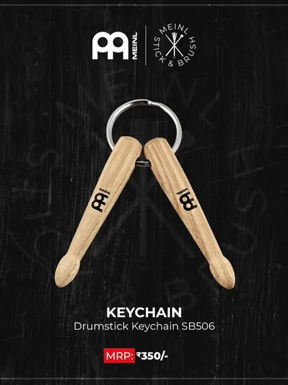 The Meinl Drumstick Keychain, a perfect small accessory or gift for the passionate drummer in your life.