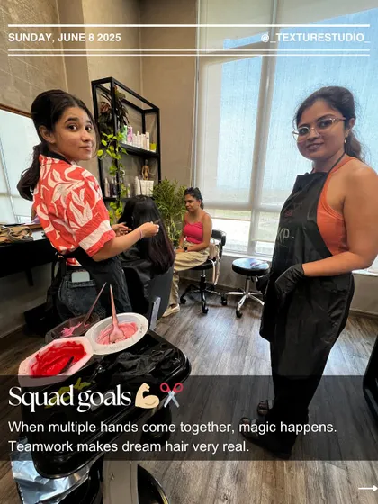 Squad goals. When multiple hands come together, magic happens. Teamwork makes the dream hair a reality.