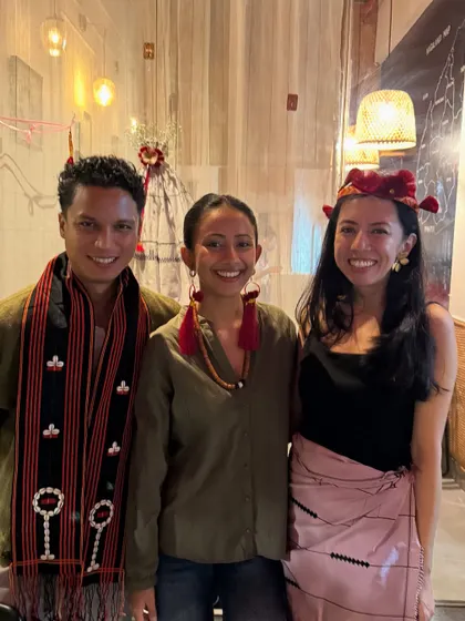 Friends and guests dressed in traditional Naga attire during our Tuluni festival celebration. Moments like these make Mumbai feel like a little piece of home.