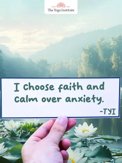 An affirmation for inner peace: "I choose faith and calm over anxiety."