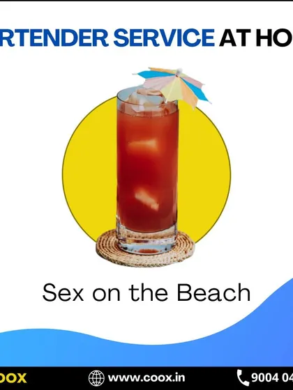 A popular choice for parties, the Sex on the Beach cocktail. My bartenders can make this official IBA cocktail, a fruity blend of vodka, peach schnapps, orange juice, and cranberry juice.