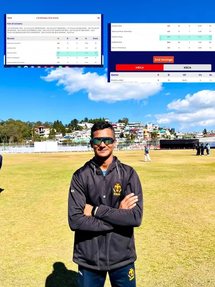Incredible consistency from our off-spinner Mohsin Khan, who took 23 wickets in just three matches, including three consecutive five-wicket hauls in the Cooch Behar Trophy.