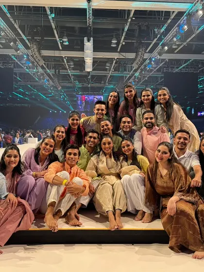 The full cast on stage after a successful performance in Dubai. It takes a huge team to pull off a show of this magnitude.