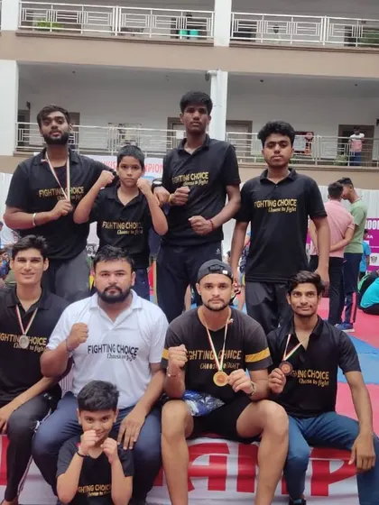 Our Wushu team with their medals at the 7th Taj Cup Wushu Championship.
