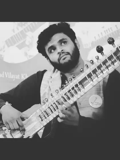 Another perspective from the Gurupoornima concert. The stage setup is simple to keep the focus entirely on the music being presented.