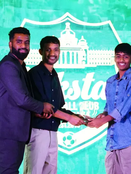Pavish from our U-15 team receives the People's Choice award for his stunning long-range free-kick goal.