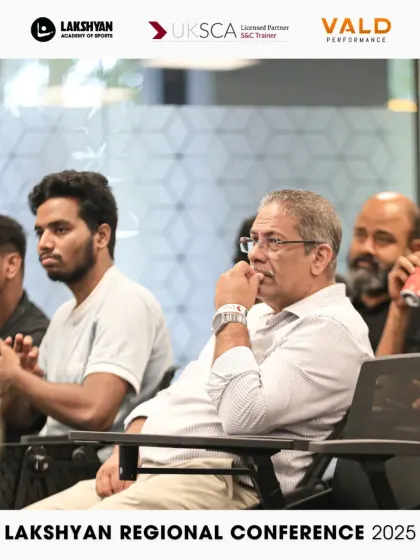 Attendees at the 2025 conference listen intently to a presentation, absorbing new information on strength and conditioning.
