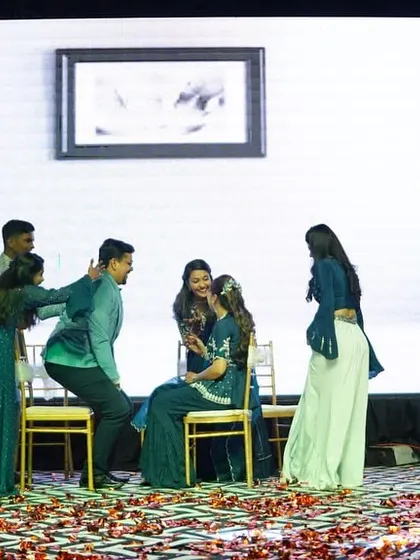 We often use dance to tell a story, like this skit-based performance depicting the couple's journey. Using simple props and expressive choreography, we can turn a love story into a captivating stage act for everyone to enjoy.
