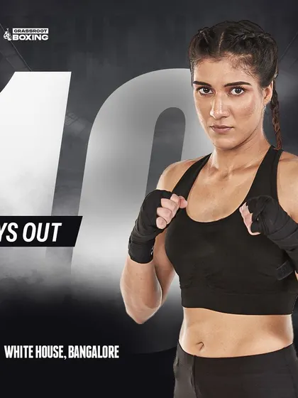 10 Days Out. A countdown poster featuring our female WBC champion.