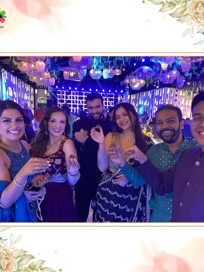 Happy guests enjoying our delicious molecular shots. These bite-sized bursts of flavor are always a hit, creating a fun and interactive experience for everyone.