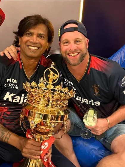Proud to be a part of an amazing setup called RCB, humbled by the support and passion of our fans.